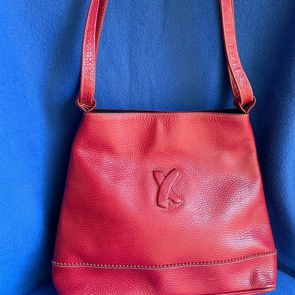 Paloma Picasso Vibrant Red Leather Shoulder/Crossbody Bag. Vintage Made in Italy